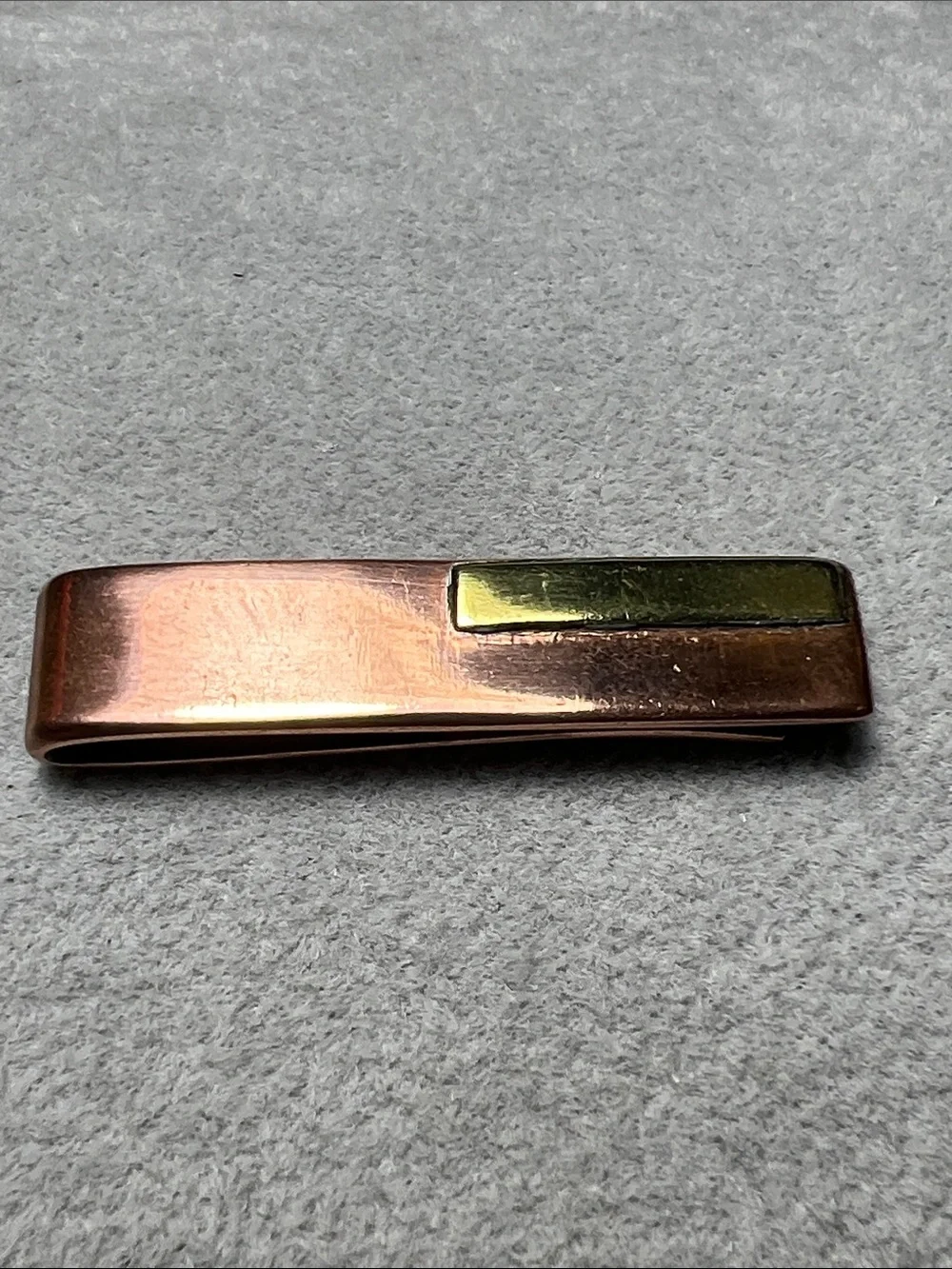 Vintage 10k Rose & Yellow Gold Tie Clip
